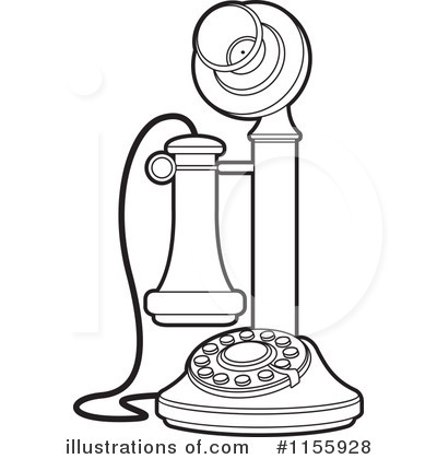 Royalty-Free (RF) Telephone Clipart Illustration by Lal Perera - Stock Sample #1155928