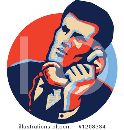 Royalty-Free (RF) Telephone Clipart Illustration by patrimonio - Stock Sample #1203334