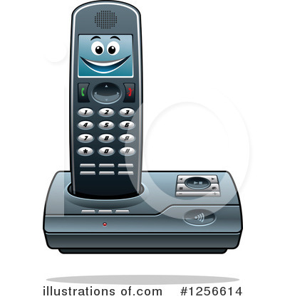 Royalty-Free (RF) Telephone Clipart Illustration by Vector Tradition SM - Stock Sample #1256614