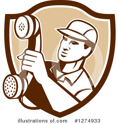 Telephone Repairman Clipart #1274933 by patrimonio