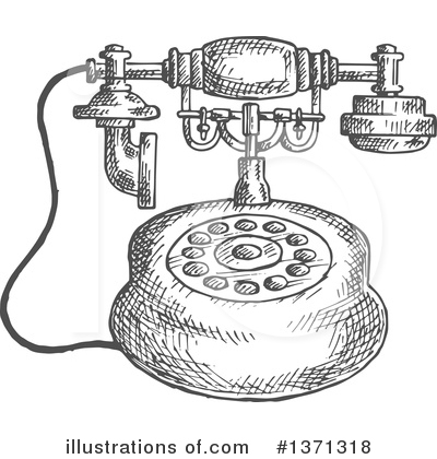 Royalty-Free (RF) Telephone Clipart Illustration by Vector Tradition SM - Stock Sample #1371318
