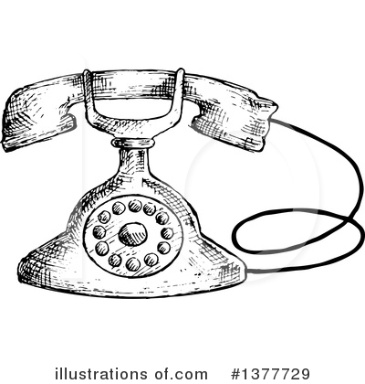 Royalty-Free (RF) Telephone Clipart Illustration by Vector Tradition SM - Stock Sample #1377729