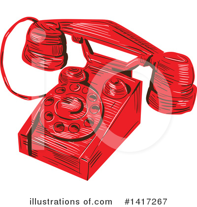 Royalty-Free (RF) Telephone Clipart Illustration by patrimonio - Stock Sample #1417267
