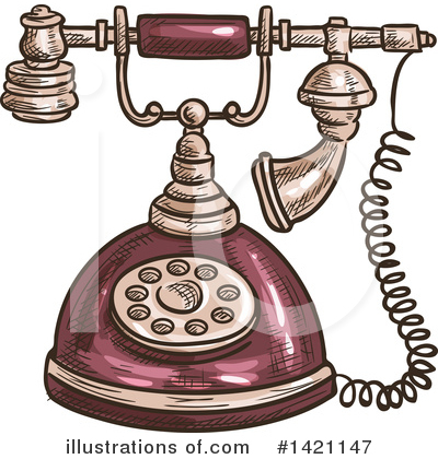 Royalty-Free (RF) Telephone Clipart Illustration by Vector Tradition SM - Stock Sample #1421147
