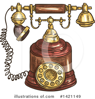 Royalty-Free (RF) Telephone Clipart Illustration by Vector Tradition SM - Stock Sample #1421149