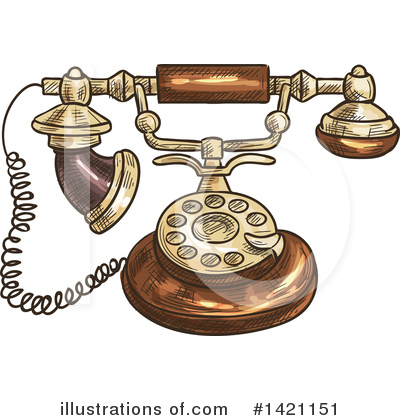 Royalty-Free (RF) Telephone Clipart Illustration by Vector Tradition SM - Stock Sample #1421151