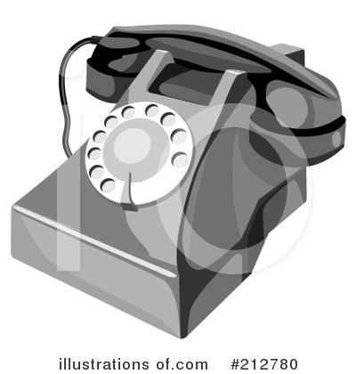 Royalty-Free (RF) Telephone Clipart Illustration by patrimonio - Stock Sample #212780