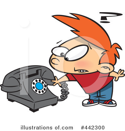 Royalty-Free (RF) Telephone Clipart Illustration by toonaday - Stock Sample #442300