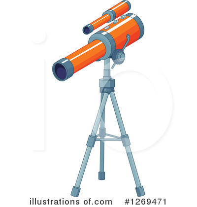 Royalty-Free (RF) Telescope Clipart Illustration by Pushkin - Stock Sample #1269471
