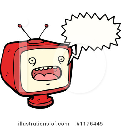 Royalty-Free (RF) Television Clipart Illustration by lineartestpilot - Stock Sample #1176445