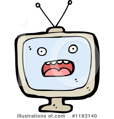 Royalty-Free (RF) Television Clipart Illustration by lineartestpilot - Stock Sample #1183140