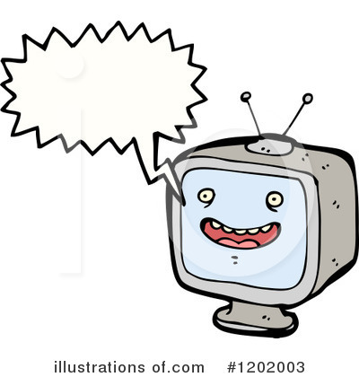 Royalty-Free (RF) Television Clipart Illustration by lineartestpilot - Stock Sample #1202003
