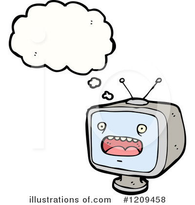 Royalty-Free (RF) Television Clipart Illustration by lineartestpilot - Stock Sample #1209458