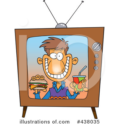 Royalty-Free (RF) Television Clipart Illustration by toonaday - Stock Sample #438035