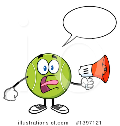 Royalty-Free (RF) Tennis Ball Character Clipart Illustration by Hit Toon - Stock Sample #1397121