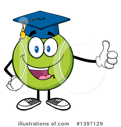 Royalty-Free (RF) Tennis Ball Character Clipart Illustration by Hit Toon - Stock Sample #1397129