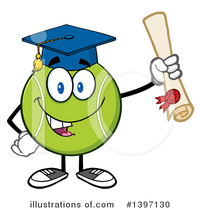 Royalty-Free (RF) Tennis Ball Character Clipart Illustration by Hit Toon - Stock Sample #1397130