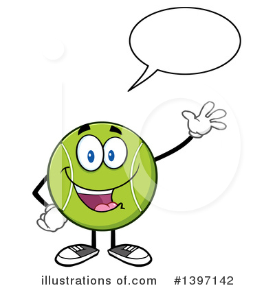 Royalty-Free (RF) Tennis Ball Character Clipart Illustration by Hit Toon - Stock Sample #1397142