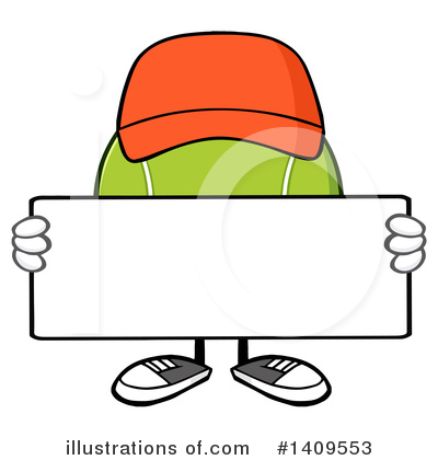 Royalty-Free (RF) Tennis Ball Character Clipart Illustration by Hit Toon - Stock Sample #1409553