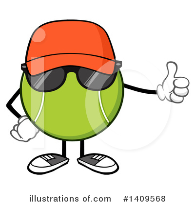 Royalty-Free (RF) Tennis Ball Character Clipart Illustration by Hit Toon - Stock Sample #1409568