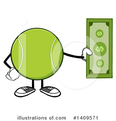 Royalty-Free (RF) Tennis Ball Character Clipart Illustration by Hit Toon - Stock Sample #1409571