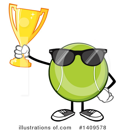 Royalty-Free (RF) Tennis Ball Character Clipart Illustration by Hit Toon - Stock Sample #1409578
