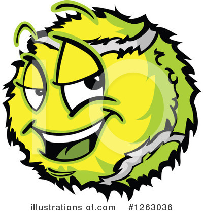 Royalty-Free (RF) Tennis Ball Clipart Illustration by Chromaco - Stock Sample #1263036