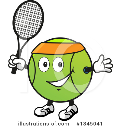 Royalty-Free (RF) Tennis Ball Clipart Illustration by Vector Tradition SM - Stock Sample #1345041