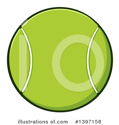 Royalty-Free (RF) Tennis Ball Clipart Illustration by Hit Toon - Stock Sample #1397158