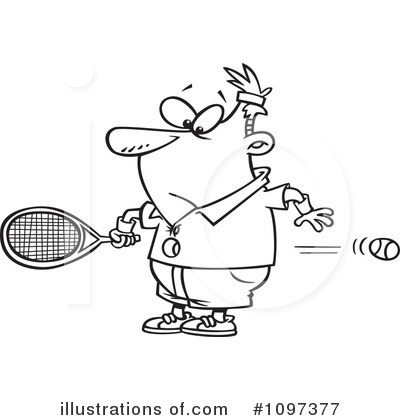 Royalty-Free (RF) Tennis Clipart Illustration by toonaday - Stock Sample #1097377