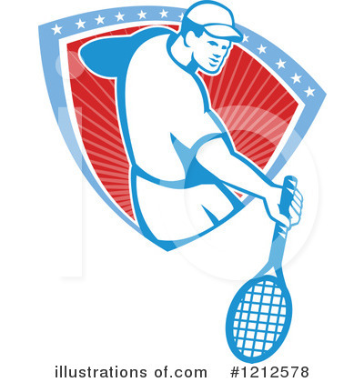 Royalty-Free (RF) Tennis Clipart Illustration by patrimonio - Stock Sample #1212578