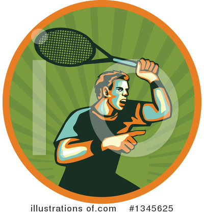 Royalty-Free (RF) Tennis Clipart Illustration by patrimonio - Stock Sample #1345625