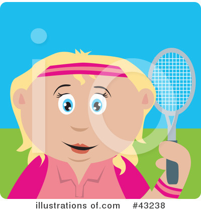 Royalty-Free (RF) Tennis Clipart Illustration by Dennis Holmes Designs - Stock Sample #43238