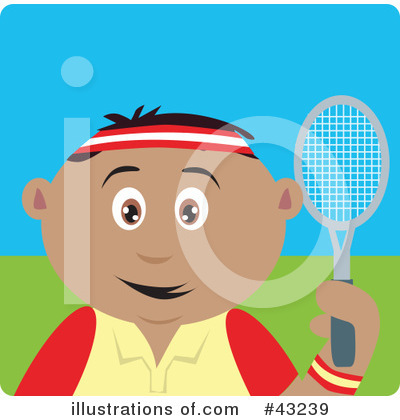 Royalty-Free (RF) Tennis Clipart Illustration by Dennis Holmes Designs - Stock Sample #43239