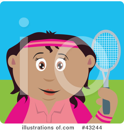 Royalty-Free (RF) Tennis Clipart Illustration by Dennis Holmes Designs - Stock Sample #43244