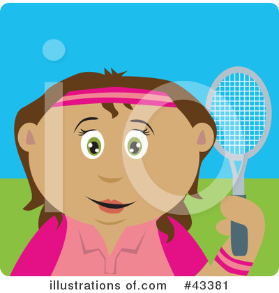 Royalty-Free (RF) Tennis Clipart Illustration by Dennis Holmes Designs - Stock Sample #43381