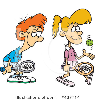 Royalty-Free (RF) Tennis Clipart Illustration by toonaday - Stock Sample #437714