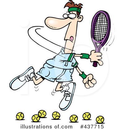 Royalty-Free (RF) Tennis Clipart Illustration by toonaday - Stock Sample #437715