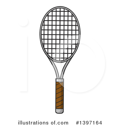 Royalty-Free (RF) Tennis Racket Clipart Illustration by Hit Toon - Stock Sample #1397164