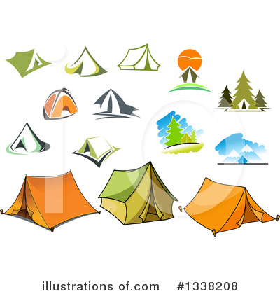 Royalty-Free (RF) Tent Clipart Illustration by Vector Tradition SM - Stock Sample #1338208