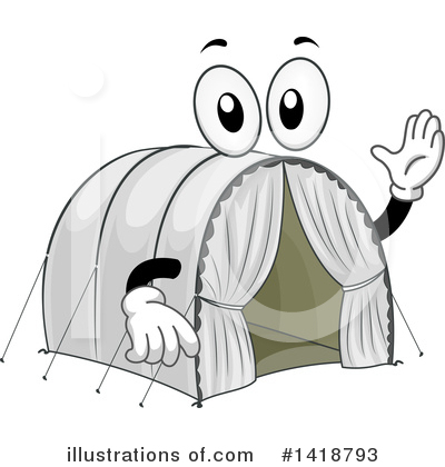 Royalty-Free (RF) Tent Clipart Illustration by BNP Design Studio - Stock Sample #1418793