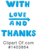 Thank You Clipart #1403864 by Cherie Reve