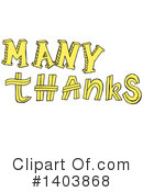 Thank You Clipart #1403868 by Cherie Reve