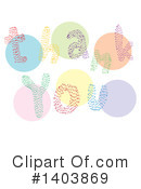 Thank You Clipart #1403869 by Cherie Reve