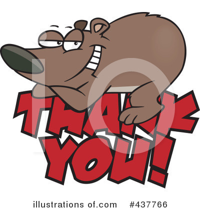 Royalty-Free (RF) Thank You Clipart Illustration by toonaday - Stock Sample #437766