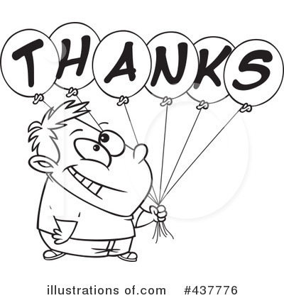Royalty-Free (RF) Thank You Clipart Illustration by toonaday - Stock Sample #437776