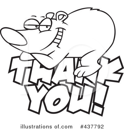 Royalty-Free (RF) Thank You Clipart Illustration by toonaday - Stock Sample #437792