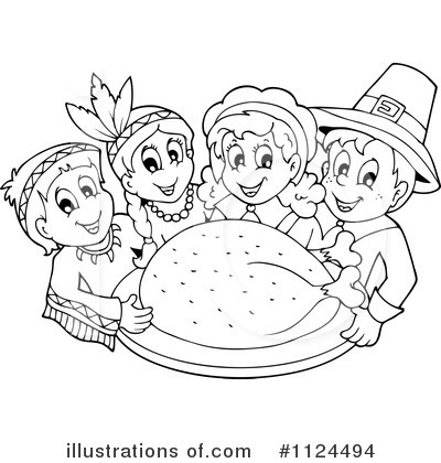 Royalty-Free (RF) Thanksgiving Clipart Illustration by visekart - Stock Sample #1124494