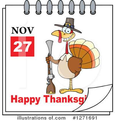Royalty-Free (RF) Thanksgiving Clipart Illustration by Hit Toon - Stock Sample #1271691