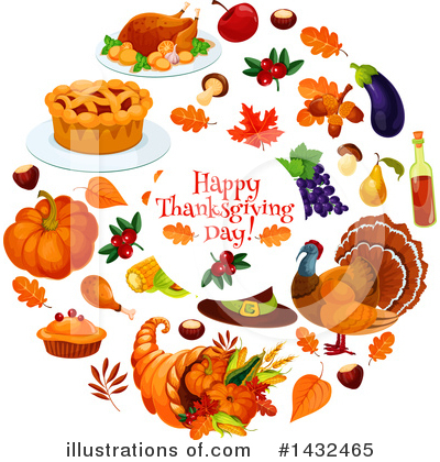 Roasted Turkey Clipart #1432465 by Vector Tradition SM